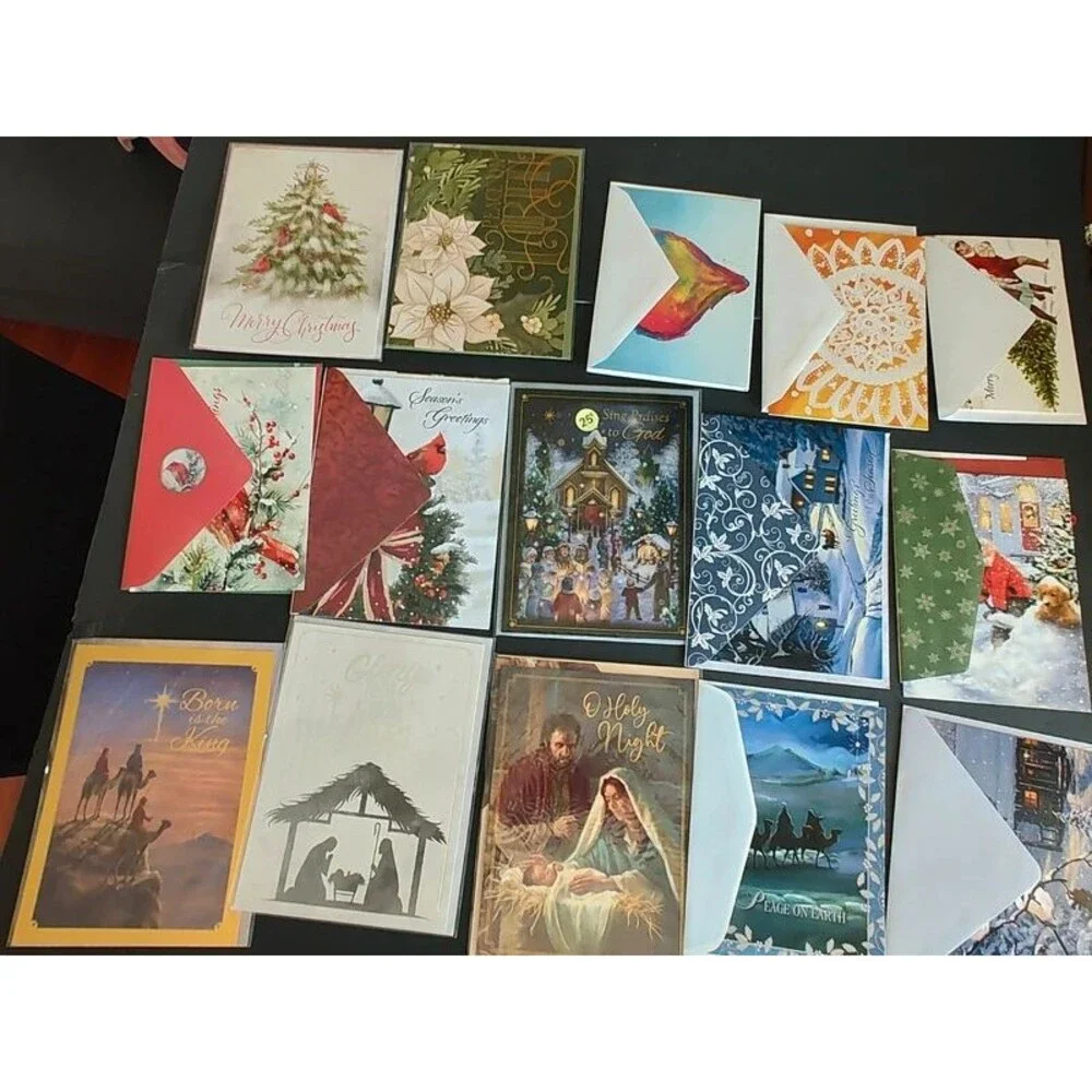 106 pcs Christmas holidays cards postcards envelopes set bundle